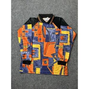 Mens Long‎ Sleeve Goalkeeper Soccer Jersey Abstract Graphic, Size S